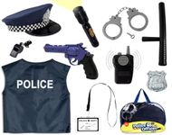 Born Toys Police Costume For Kids & Police Toys For Kids Ages 3-7 for Role Play and Kids Dress Up & Pretend Play