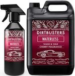 Dirtbusters Waterless Wash And Wax Car Cleaner, Easy To Use Spray On Wipe Off Car Shampoo And Wax For A Shiny Hydrophobic Polish Finish, Cherry (5.5L)