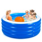 Biange Blow Up Pool, 72" X 30" Round Inflatable Pool Adult, Deep Swimming Inflatable Adult Pool for Backyard