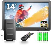 Erasiny 14" Portable TV, Small Television with Antenna ATSC Tuner, Battery Powered TV LCD Monitor 1080P, HDMI, USB, AV in, for Camping, Car, RV, Travel, Remote Control