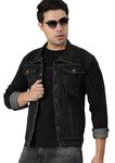 VOGATI Men's Denim Jacket kjt225vogb-l_Grey_L