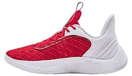 Under Armour Curry Flow 9 Team Basketball Shoes, Red/White, 14 Women/12.5 Men