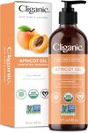 Cliganic Organic Apricot Oil, 100% Pure (8oz) - For Skin, Hair & Face | Natural Cold Pressed Unrefined