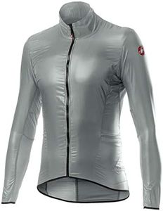 Castelli Men's Aria Shell Jacket, Silver Grey, Large