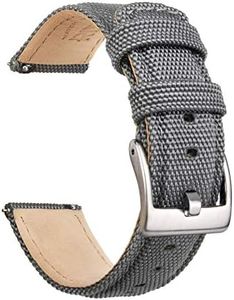 Ritche Sailcloth Watch Band Quick Release Watch Strap Compatible with Samsung Galaxy Watch 6 Band Classic 43mm 47mm 40mm 44mmTimex / Seiko / Fossil / Citizen Watch Bands for Men Women, Valentine's day