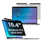 SenseAGE Magnetic Privacy Screen Filter for MacBook Pro 15.4 inch, Easy On/Off Anti-Blue Light, Anti-Glare Privacy Screen Protector, Compatible with Apple Mac Laptop 15 inch (2016-2019)