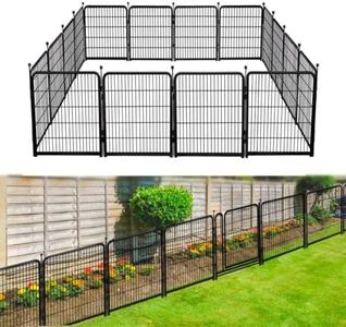 GETLAY 40in(H) Fence for Garden, 14 Panels No-Door 31.2 Ft(L) Barrier, Outdoor Garden Protection for Dogs, Indoor Fences Without Gate, Flower Bed Fencing, Rabbit Fences, Dog Fence Outdoor for Yard
