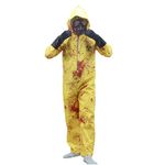 EBEZOP Adults Hazmat Suit with Mask Gloves for Halloween Nuclear Radiation Costume Biohazard Suit