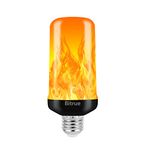 Bitrue LED Flame Effect Light Bulb, 4 Modes Flame Light Bulbs, E26 Base Fire Light Bulb with Gravity Sensor, Flickering Light Bulbs for/Home/Party Decor (1 Pack)