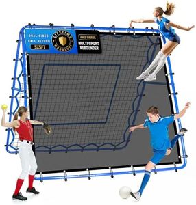 5x5FT Dual-Sided Soccer Rebounder Net, Fast & Slow Rebound Speed Training for Control, Passing Practice, Easy Setup Baseball/Lacrosse/Volleyball Rbounder Gifts & Equipment for Kids,Teens & Adults