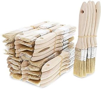 Juvale 50-Pack Chip Brushes for Painting, Gesso, Varnishes, Glue, Wood Stain, 1 Inch Paint Brush Set for Arts and Crafts, House Trim, Home Repair, Interior and Exterior Use (7x1 in)