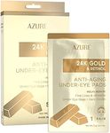 AZURE 24K Gold & Retinol Anti Aging Under Eye Patches - Firming, Restoring & Deeply Hydrating Eye Mask - Reduces Fine Lines, Wrinkles, Dark Circles & Puffiness - Skin Care Made in Korea - 5 Pairs