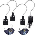 HANGAROO Travel Hangers - Portable Hangers for Clothes That Easily Attach to Clothing Labels - Patented, Lightweight, Pocket-Size Design - Sturdy and Compact Traveling Hangers (4-Pack)