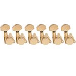 Musiclily Pro 6 inline Guitar Locking Tuners Tuning Pegs Keys Machine Heads Set for Fender Stratocaster Telecaster Electric Guitar, Gold