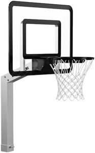 Dominator Pool Basketball Hoop w/ 40" Acrylic Backboard - Rust Proof Inground Poolside Goal and Heavy Duty Rim