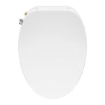 Bidet Seats, Electronic Bidet Toilet Seat, Smart Bidet Toilet Seat with Remote Control, Nightlight, ELONGATED and Cotton White