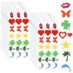 630pcs Tanning Stickers, Cute Sunbathing Sticker Self Adhesive Heart Star Lips Butterfly Coconut Dolphin Tanning Bed Sticker Decals Removable Sun Tan Body Stickers for Summer Beach (7 Styles)