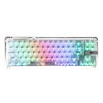 KiiBoom Phantom 68 65% Hot Replaceable Crystal Seal Mechanical Keyboard, Triple Mode Wireless NKRO Gaming Keyboard with RGB South-Facing, 4000mAh Battery for Win/Mac(White)