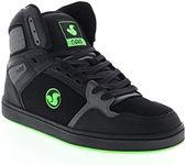 DVS Men's Honcho Skate Shoe, Black Charcoal Lime, 10.5