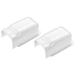 sourcing map PVC Decorative Line Cover 0.7ft L x 4" W Wall Cover Tubing for Air Conditioner, Heat Pump (White, Pack of 2)