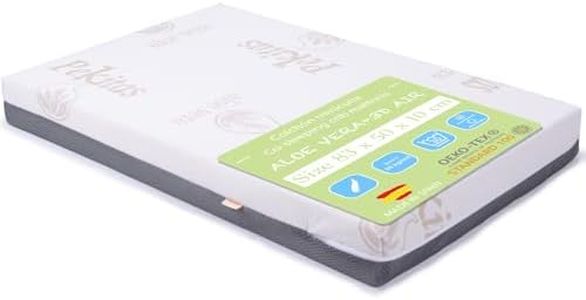 PEKITAS Epaisseur 10 cm Matelas Cododo 83x50 cm Dehoussable Hybride Réversible Double Face pour Berceau Lit Bebe co-Sleeping Respirant House Amovible Lavable Ferme Anti-étouffement hypoallergénique
