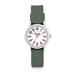 Speidel Petite Scrub Watch™ for Nurse, Doctors, Medical Professionals and Students – Men, Women, Unisex, Easy Read Dial, Military Time with Second Hand, Silicone Band, Water Resistant, Army Green,