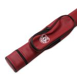 Jonny 8 Ball Two Tone Oval Snooker Pool Cue Case - Holds One 2 Piece Cue (Burgundy)