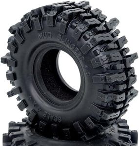 2pcs RC 1.9 Mud Slingers Tires Super Grip Crawler Tyres Height 120mm/4.72inch Fit for 1.9 Wheels Rims