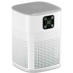 Air Purifiers for Bedroom, Honeyuan H13 HEPA Air Purifier for Home Large Room 600 sqft, Air purifiers with 360°Air Intake, 3 Fan Speeds, 3-Stage Filtration, White