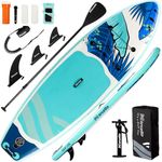 Baudelio Paddle Board Inflatable Stand UP Paddle Board, 10’6 x 33” x 6” Paddle Board with Backpack, Pump, non slip Mat, Phone Case Ultra-Light Paddle Boards for Adults