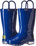 Western Chief Unisex-Child Solid Blue Rain Boot - 7-8 Toddler