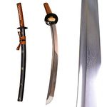 Handmade Katana Damascus Folded Steel Katana Japanese Samurai Sword Groove Full Tang Sharp Sword Home Protection Sword