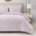 Juicy Couture Kiss Pleat Plush Micromink Lavender Purple Full/Queen Comforter Set - Cozy 3 Piece Bedding Ensemble