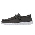 Hey Dude Men's Wally Slub Canvas Moc Toe Shoes, Darkgray, 10 UK