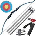 IS-TONGTU Archery Recurve Bow and Arrow Set for Adults Beginners 30 40Lbs Takedown Bow Kit with Arrows Target Left Right Hand Outdoor Training Target Practice (40 lbs)