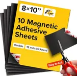 Magnetic Sheets with Adhesive Backing (8" x 10", 10 pcs) - Flexible Magnetic Paper with Strong Self Adhesive - Sticky Magnet Sheets for Photo and Picture Magnets, Stickers and Other Craft Magnets