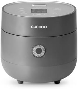 CUCKOO CR-0675FG 6-Cup (Uncooked) / 12-Cup (Cooked) Micom Rice Cooker with Nonstick Inner Pot, 13 Menu Modes, LCD Display, Fuzzy Logic Tech, Auto Clean (Gray)