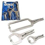 3 Pc Heavy Duty 6 11 18 Inch Locking Mole Grip C Clamps Work Welding Clamp Tools