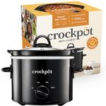 Crock-Pot Slow Cooker | Removable Easy-Clean Ceramic Bowl | 1.8 L Small Slow Cooker (Serves 1-2 People) | Energy Efficient | Black [CSC080]