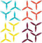GEMFAN 5043 3-Blade Propellers 5 Inch Props (5.0 x 4.3) CW CCW for RC FPV Drone Quadcopter (Mixed Colors)