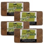 Reptile World Coco Fibre Brick 650g x 4, 100% Natural Substrate for Reptiles & Tortoises, 36ltrs