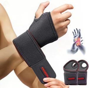 PROIRON Wrist Supprot Wrist Compression Strap and Wrist Brace Sport for Fitness, Weightlifting, Tendonitis, Carpal Tunnel Arthritis, Pain Relief-Wear Anywhere-Adjustable (Single/Pair)