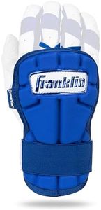 Franklin Sports Baseball Hand + Wrist Guard - PRT LG Series Adult Hand + Wrist Protector for Batting - Protective Shield - Righty + Lefty Hitters - Royal - One Size - Adult