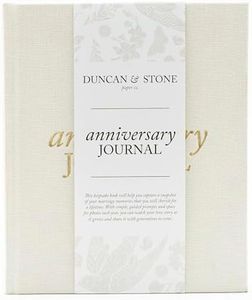 DUNCAN & STONE PAPER CO. Wedding Anniversary Journal - Anniversary Journal for Couple - Wedding Notebook & More - Wedding Memory Book to Capture Moments(Ivory,189 Pages)