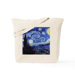 CafePress Starry Night by Vincent Van Gogh Tote Bag Natural Canvas Tote Bag, Reusable Shopping Bag