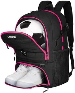 LARIPOP Soccer Backpack,Basketball Backpack with Ball Holder and Shoe Compartment,Men&Women Gifts Backpack for Basketball Accessories Training Equipment Fits Volleyball,Soccer,Sports Gifts