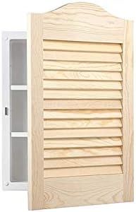 Jensen 602 Basic Louver Unfinished Wood Single Recessed Medicine Cabinet