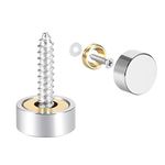 uxcell Mirror Screws Decorative Caps Cover Nails Polished Stainless Steel 12mm 8pcs