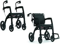 Rollz Motion2 - All In One Rollator & Wheelchair - Choice of Size and Colour (Large - Matt Black)