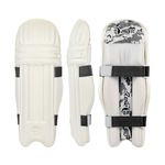 RMAX Cricket Batting Legguard Pad Full Size, White